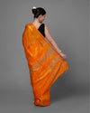 Pure Kota Silk Saree Orange Jaquard Weaving