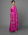 Handcrafted Pastoral Kota Silk Pink Jacquard Saree