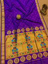Rajdhara Handloom Paithani Silk Saree Purple