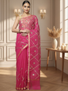 Pankhudi Gota Patti Rani Pink Kota Cotton Saree