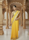 Gilded Grace Kota Cotton Gota Patti Yellow Saree