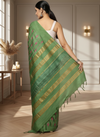 Timeless Eri Tussar Silk Embroidered Green Saree