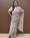 Gray Pure Silk Kota Doria Handdyed Saree