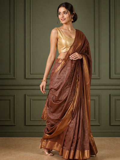 Unique Handloom Jayashree Silk Saree Brown
