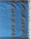 Handcrafted Kota Silk Plain Saree Ocean Blue