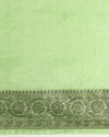 Joyful Banarasi Silk Linen Green Handloom Saree