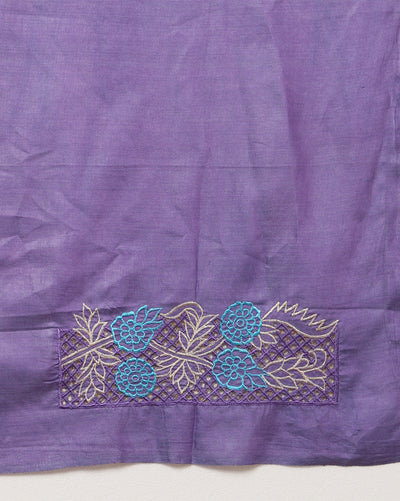 Silkmark Certified Lively Pure Tussar Cutwork Blue Saree