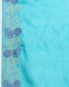 Silkmark Certified Lively Pure Tussar Cutwork Blue Saree