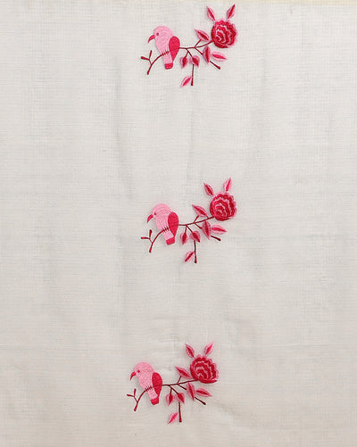 Embroidered Gorgeous Kota Doria Gray Suit (Top+Dupatta)