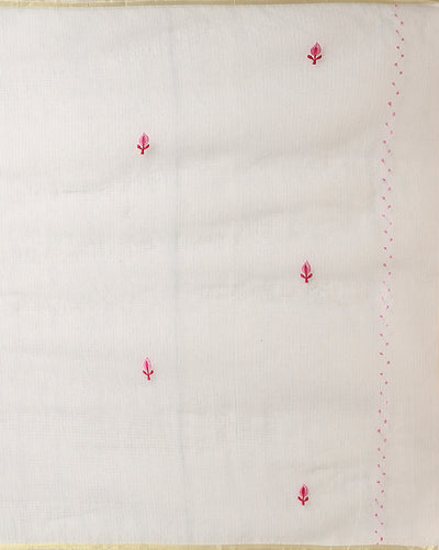 Embroidered Gorgeous Kota Doria Gray Suit (Top+Dupatta)