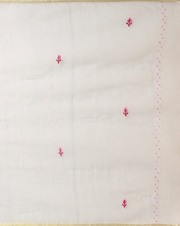 Embroidered Gorgeous Kota Doria Gray Suit (Top+Dupatta)