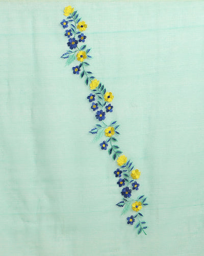 Embroidered Tranquil Kota Doria Suit (Top+Dupatta)