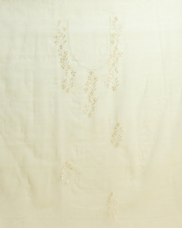 Embroidered Striking Kota Doria Green Suit (Top+Dupatta)