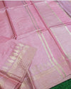 Handcrafted Colorful Kota Silk Pink Jacquard Saree