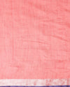 Delicate Slub Linen Hand Dyed Charm Pink Saree