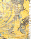 Abstract Katan Silk Tie Dyed Black & Yellow Suit