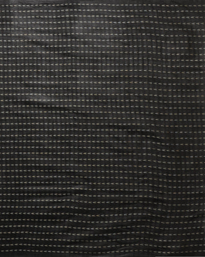 Abstract Katan Silk Tie Dyed Black & Yellow Suit