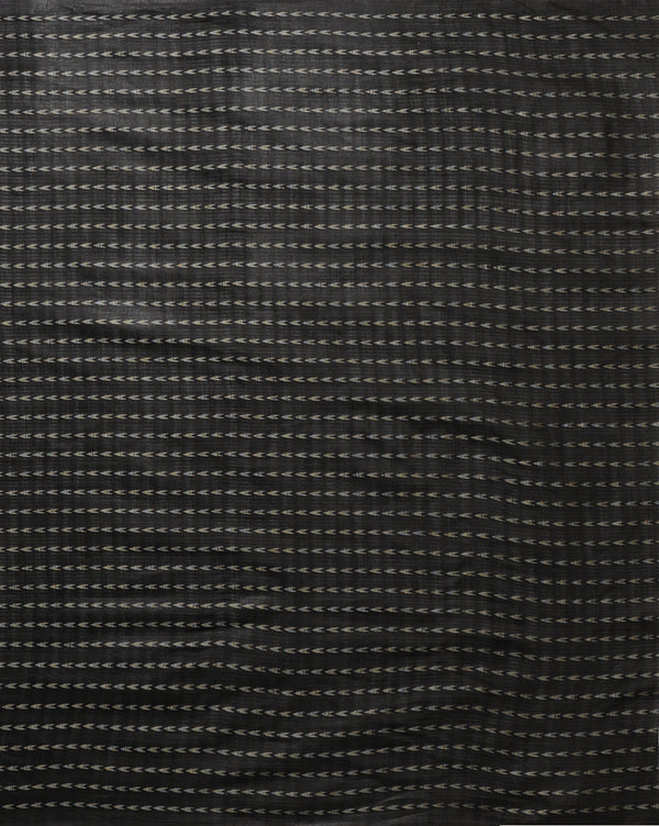 Abstract Katan Silk Tie Dyed Black & Yellow Suit