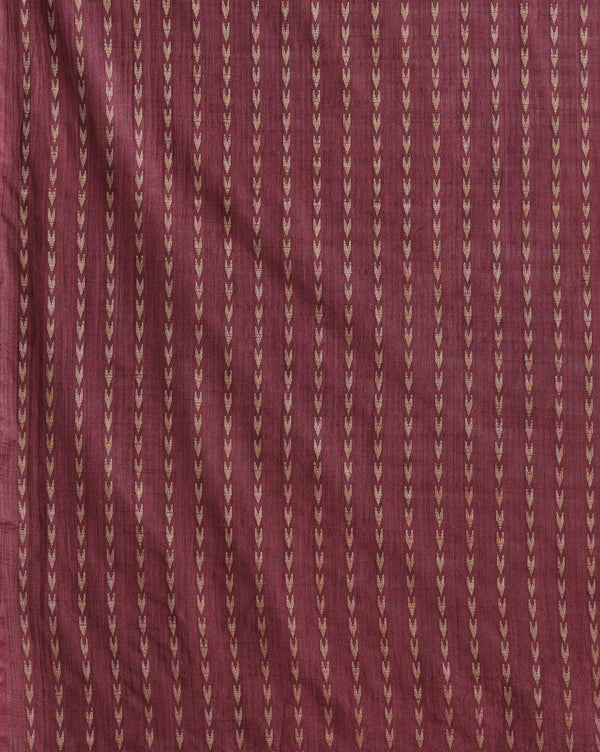 Abstract Katan Silk Tie Dyed Wine & Beige Suit