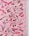 Magnificent Pure Linen Saree Hand Embroidered Pink