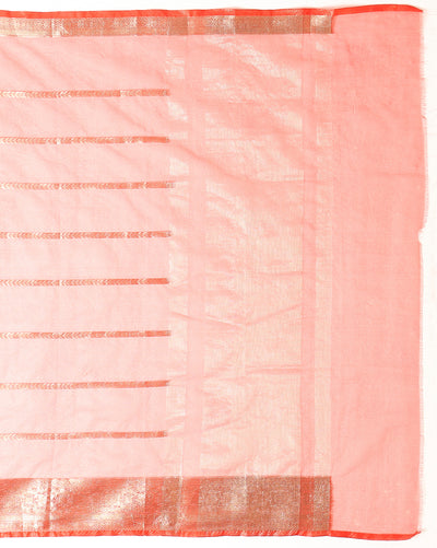 Banarasi Pure Organza Silk Red Saree with Rich Craft Details | Indiehaat