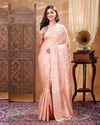 Katan Pink Silk Saree Handcrafted