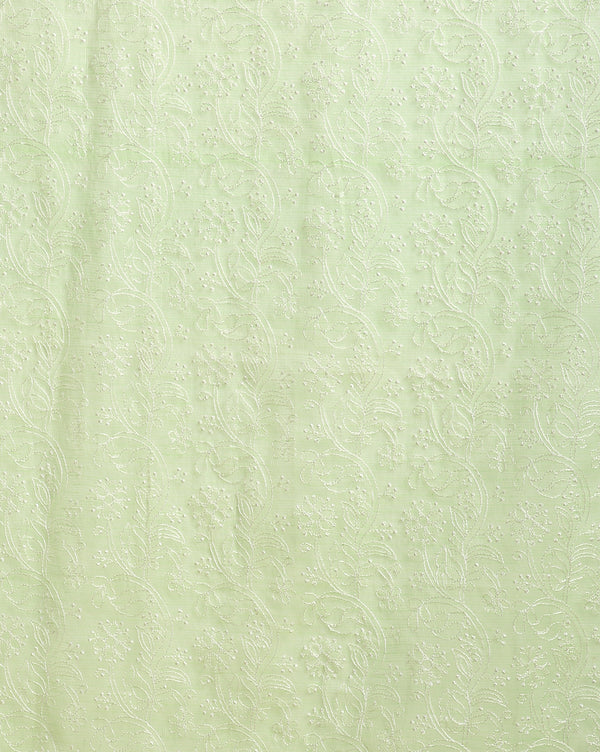 Embroidered Serene Kota Doria Suit Green (Top+Bottom+Dupatta)