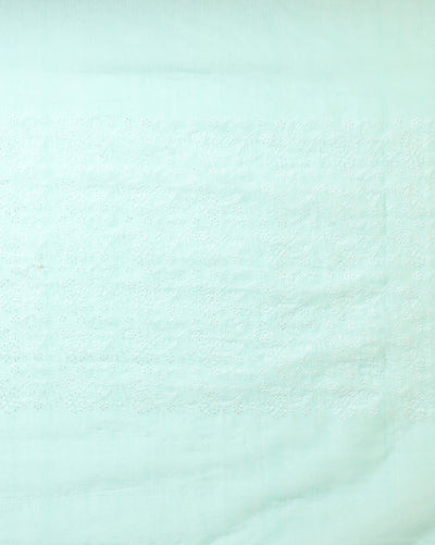 Embroidered Misty Kota Doria Suit Green (Top+Bottom+Dupatta)