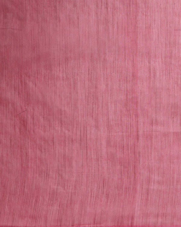 Bansbara Tussar Silk Kantha Handloom Saree Froly Pink