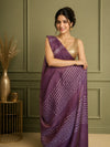Bansbara Tussar Silk Handloom Saree Lily Purple