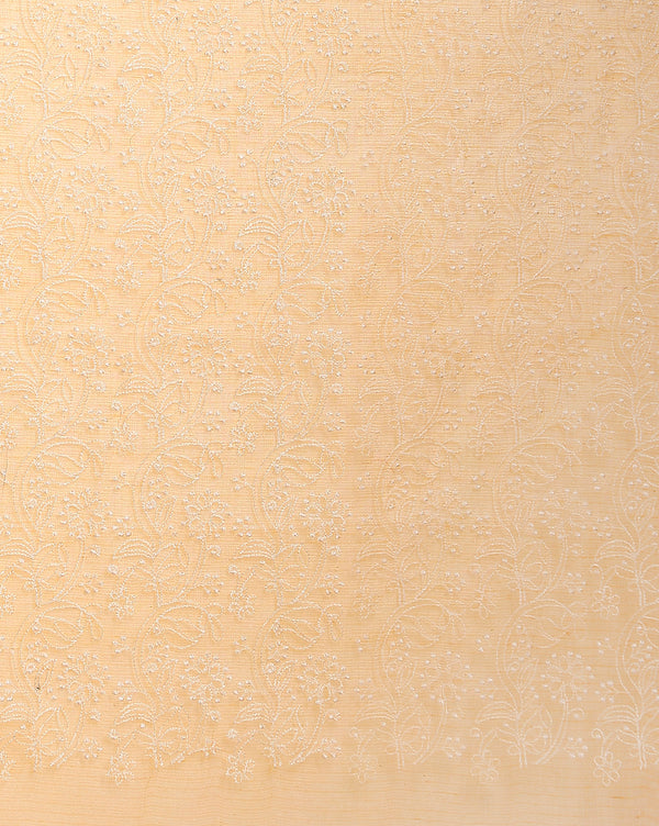 Embroidered Dreamy Kota Doria Suit Orange (Top+Dupatta+Bottom)