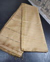 Striped Katan Mongoose Gold Silk Saree Handcrafted