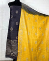Intriguing Khadi Cotton Wax Batik Hand Dyed Black Suit