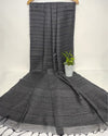 Serene Bansbara Tussar Silk Handloom Black Saree