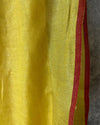 Empowering Handwoven Pure Linen Yellow Saree