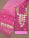 Glimmering Kota Doria Dark Pink Gota Patti Suit