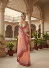 Gilded Grace Kota Cotton Gota Patti Saree Light Peach
