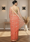 Pankhudi Gota Patti Peach Kota Cotton Saree