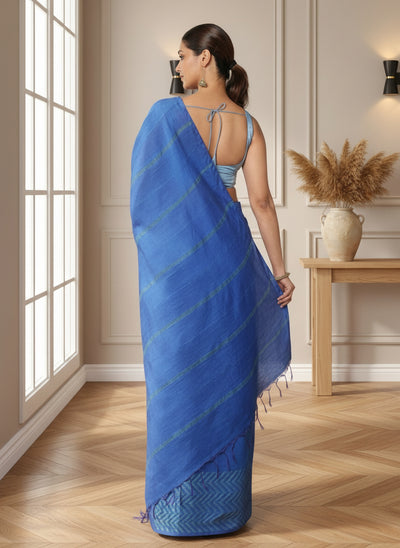 Mesmerizing Chanderi Silk Blue Saree