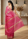 Silkmark Ghicha Tussar Harmonious Yellow & Purple Saree
