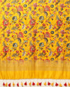 Silkmark Muga Tussar Silk Printed Yellow Saree