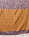 Tissue Linen Purple Saree Gold Shimmer Pallu