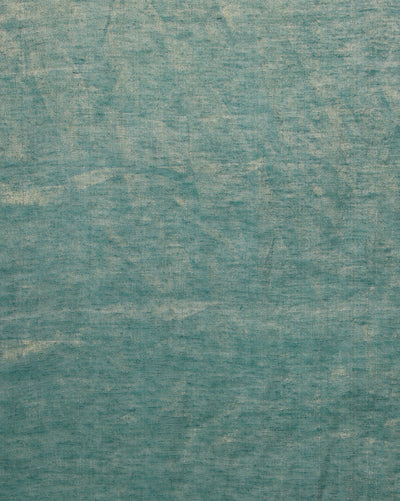 Tissue Linen Green Saree Gold Shimmer Pallu