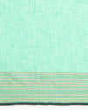 Verdant Khadi Linen Saree Medium Green