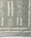 Smoky Slub Linen Saree Batik Print Flannel Gray