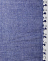 Artistic Pure Linen Handloom Saree Blue Hand Embroidered