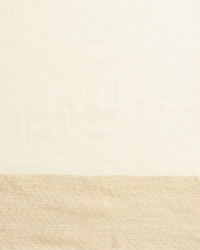 Poised Silkmark Certified Chanderi Silk Saree Cream