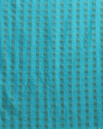 Katan Silk Inspiring Blockprint Blue Suit