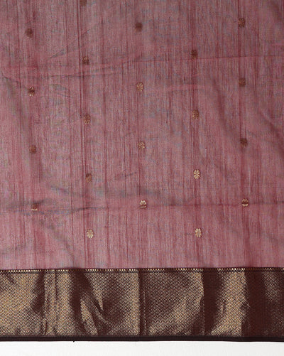 Poetic Maheshwari Pure Silk Butta Body Red Saree