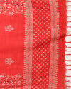 Katan Silk Ethereal Blockprint Red Suit